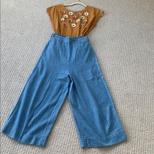 Madewell Chambray ‘Huston’ Pull-On Crop